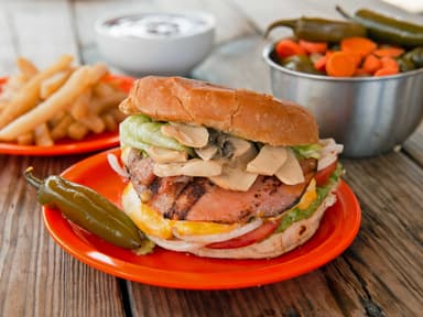 Combo Individual: Burger Champiñón + Pepsi + Papas