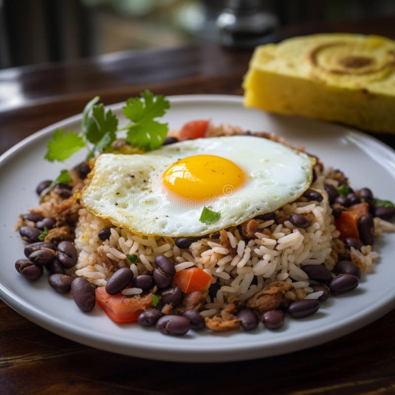 DESAYUNO ECONOMICO GALLO PINTO HUEVO FRITO