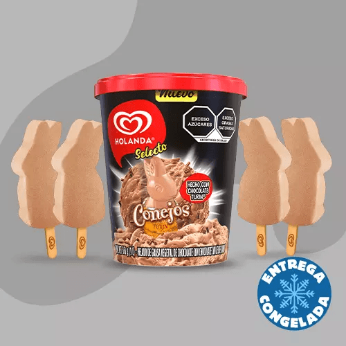 Helado Conejos Turín + 4 Paletas Conejos Turín