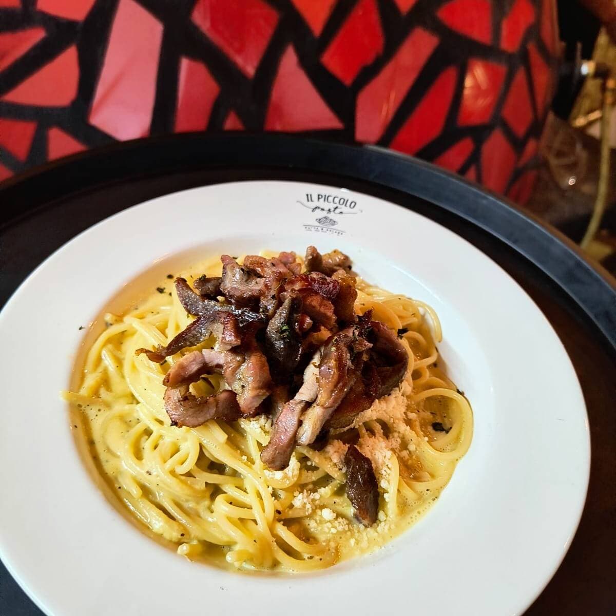 Spaguetti Carbonara con Tasajo