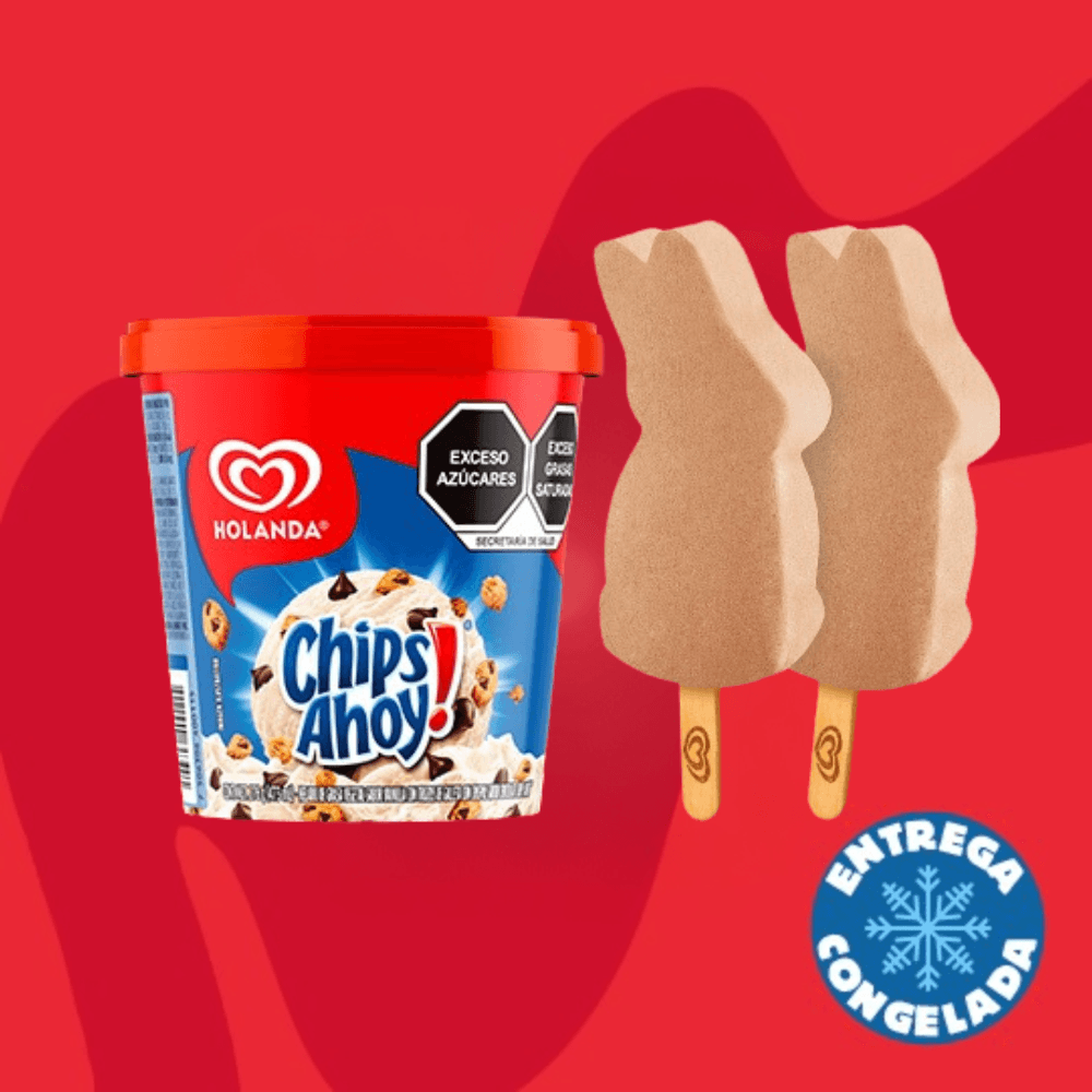 1 Micha Chips Ahoy! + 2 Paletas Conejos Turín