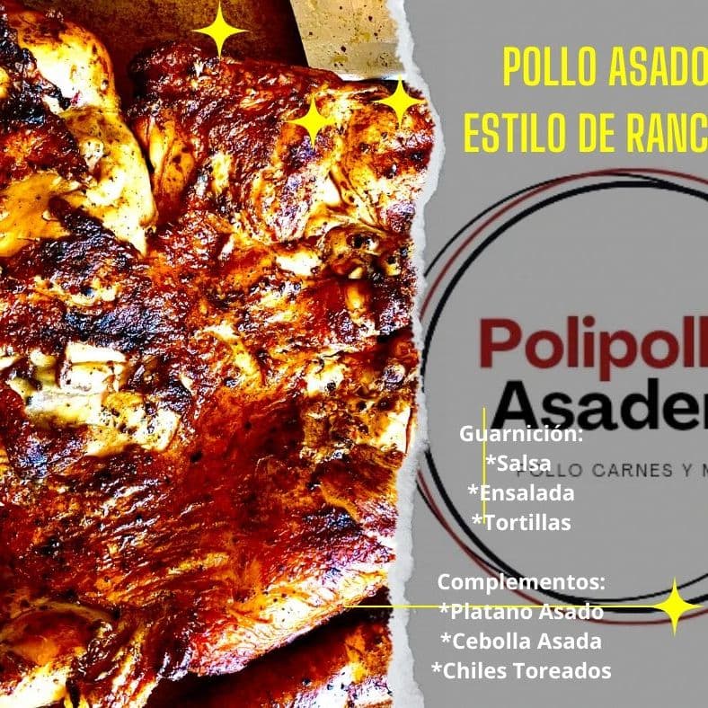 Pollo asado al carbón