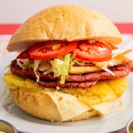 Hamburguesa Hawaiano Chorizo