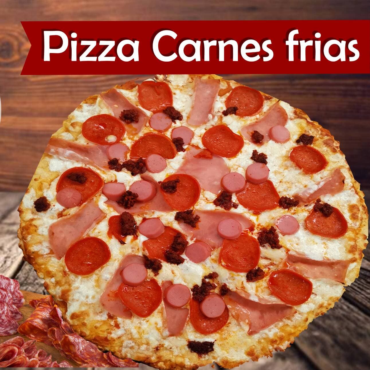 PIZZA DE CARNES FRIAS GRANDE