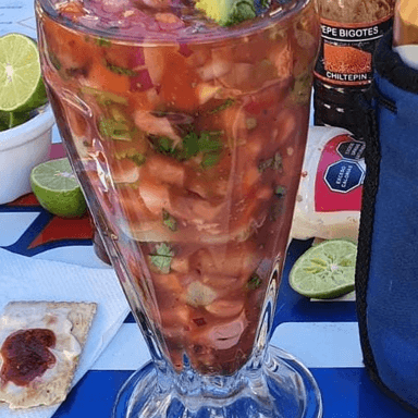 Coctel Mediano Camaron, Pulpo y Ostion
