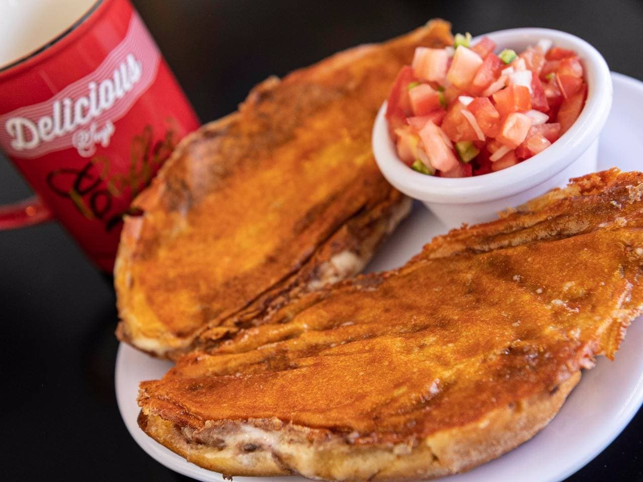 Molletes con Jamón + De Olla