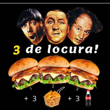 Combo x3 Hamburguesas 🍔🍔🍔 + 🍟🍟🍟 + 🥤 1.5 LT