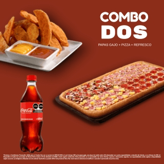 COMBO#2 - Pizza Medio Metro + Papas + Refresco
