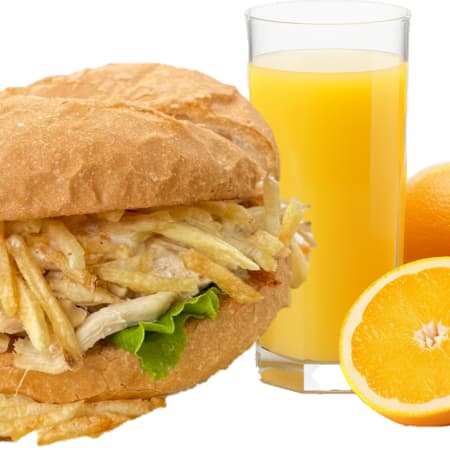 Combo 3 (1 Sándwich con Pollo + 1 Jugo de Naranja)