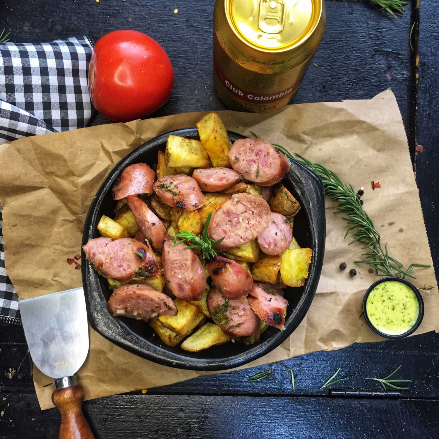 Choripapas con Chimichurri Argentino