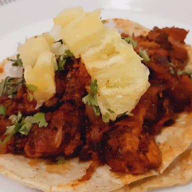 Orden de 5 Tacos al Pastor con Queso Gratinado