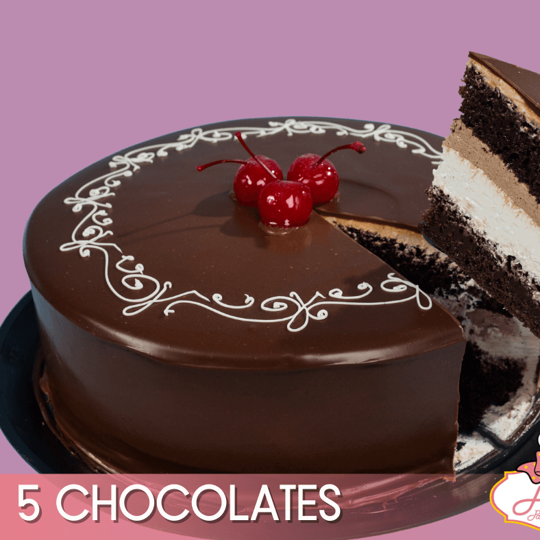 Pastel 5 Chocolates Mediano