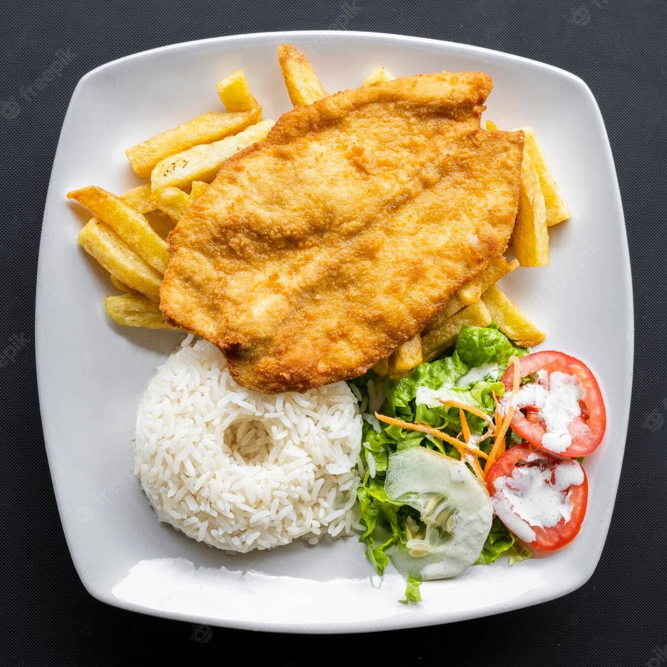 MILANESA CON PAPAS FRITAS