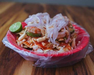 Taco dorado de camarón