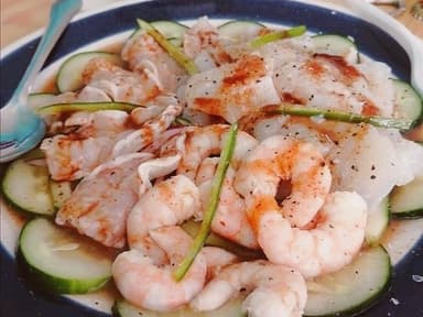 Aguachile de Robalo y Camarón