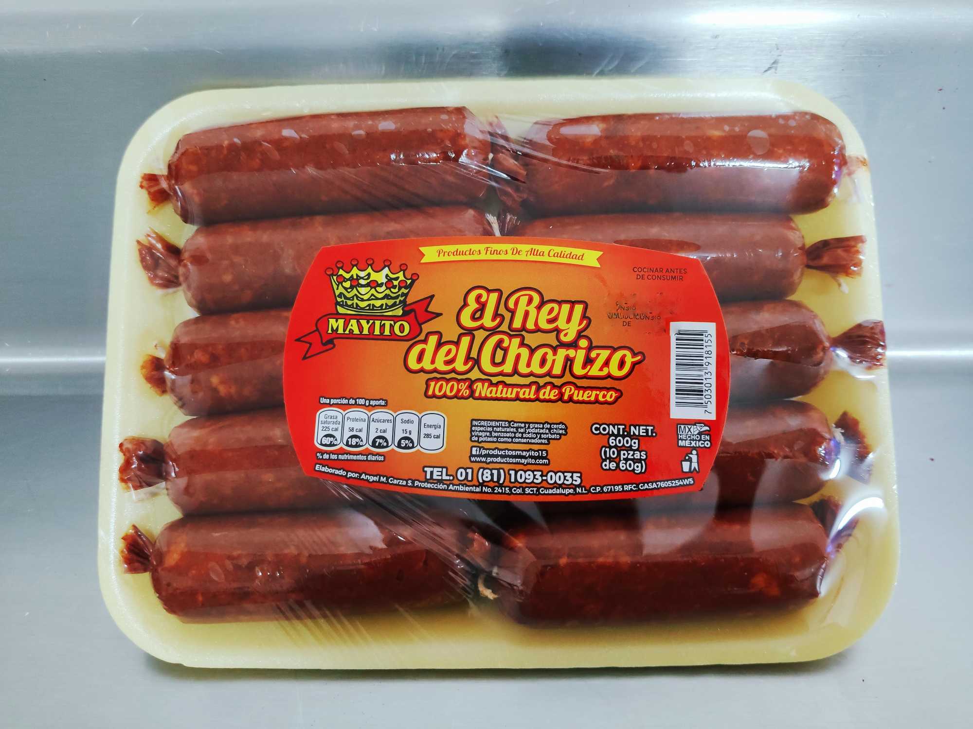 Chorizo de Puerco 600 Gr