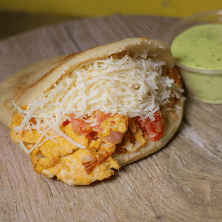 Arepa de Perico (huevos Revueltos)