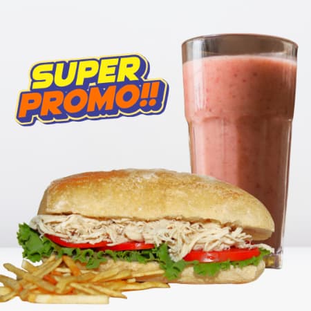 PROMO sandwich de pollo + jugo surtido 16oz