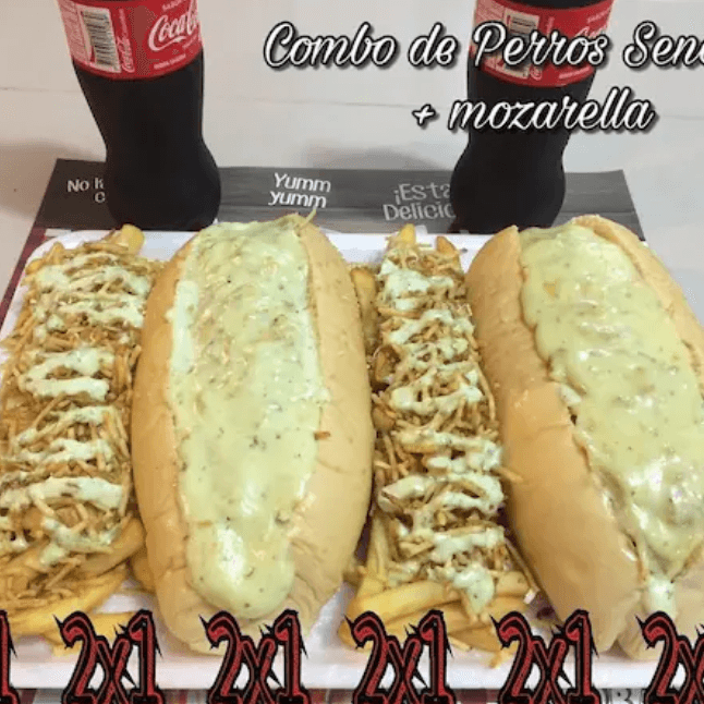2 Perros +2 Francesas + 2 Gaseosas (N)