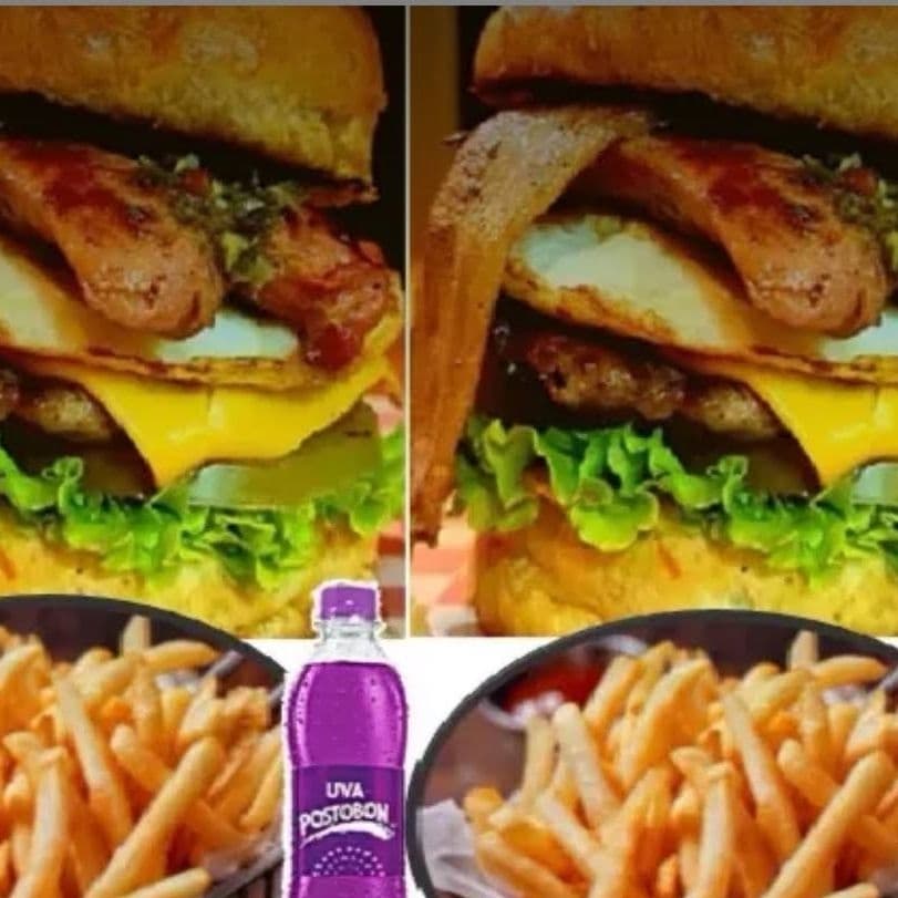 2 Burger Explosivas+ 2 Gaseosas+ 2 papas