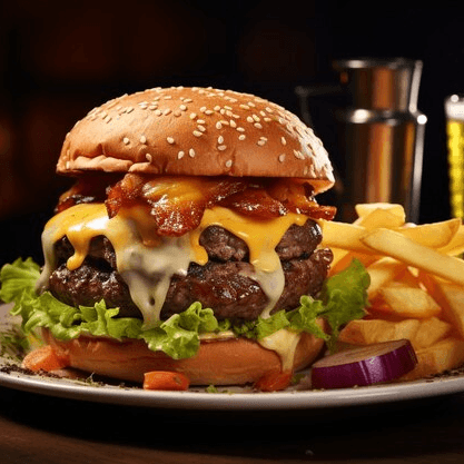Combo Hamburguesa DOBLE + Papas