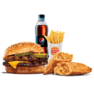 Promo Bk Jr Doble Queso + Pie de Manzana