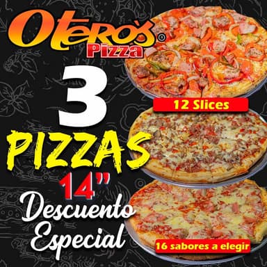 Combo de 3 Pizzas de 14"