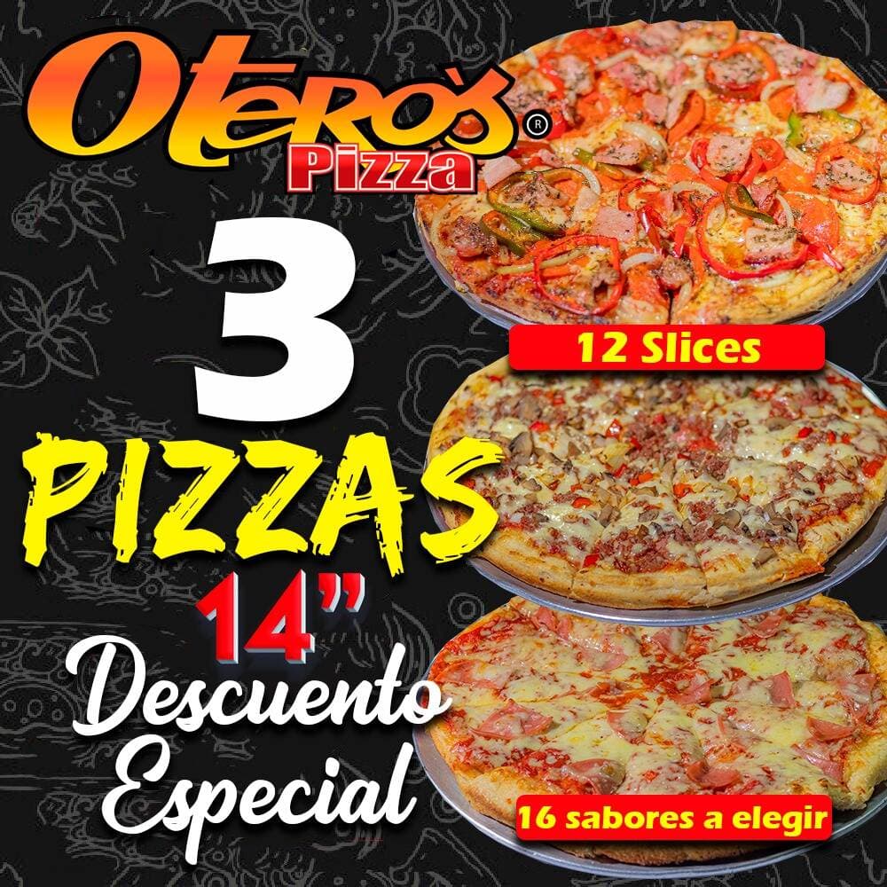 Combo de 3 Pizzas de 14"
