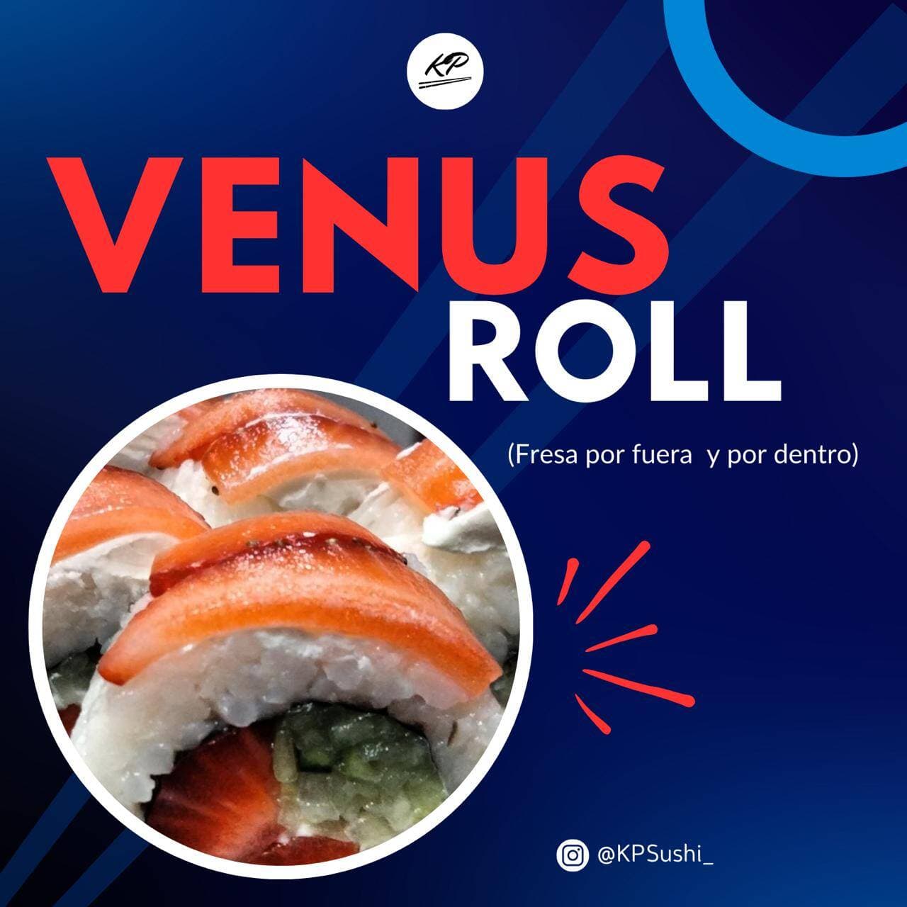 Rollo Dulce Venus Roll de Fresa