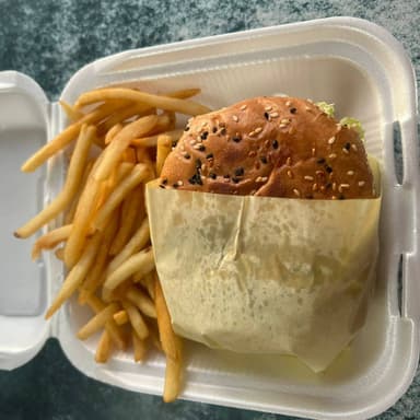 Platillo Individual de Hamburguesa Con Tocino