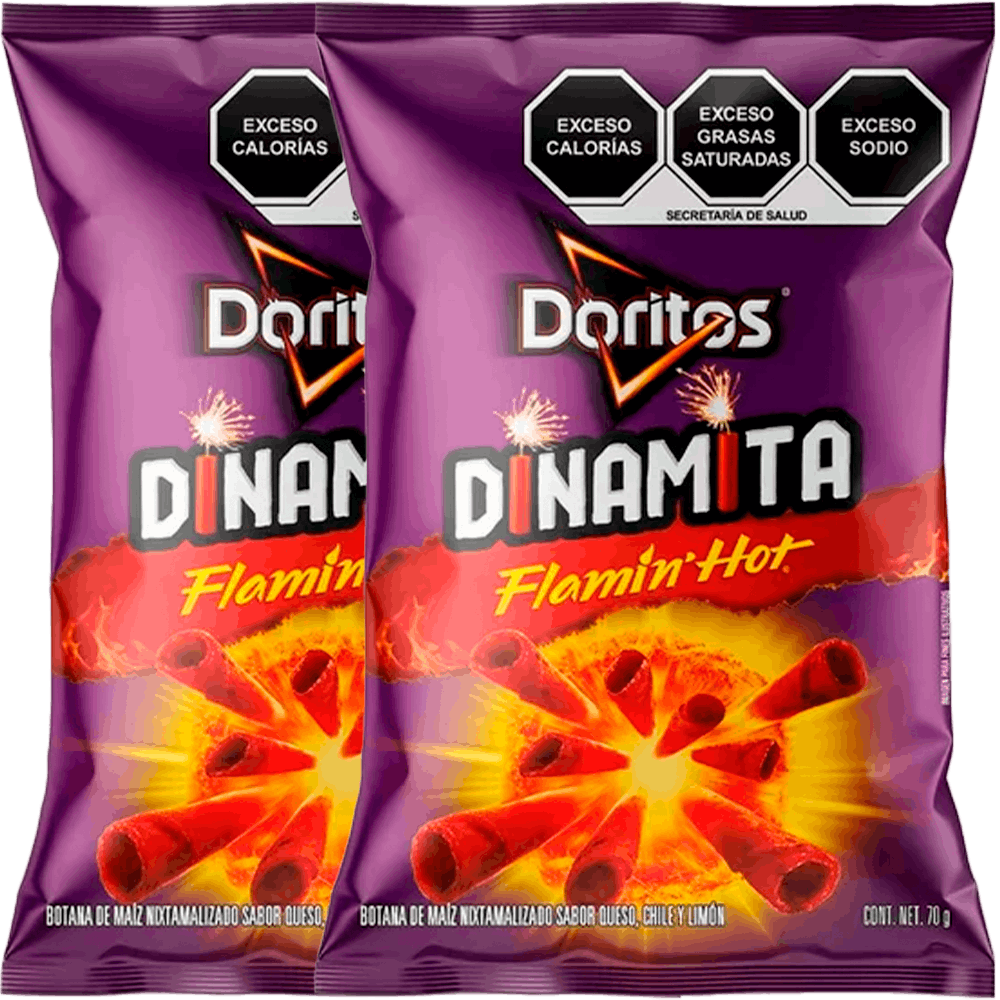2 Doritos Dinamita Flamin Hot 70gr