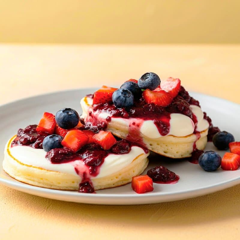 Pancakes Cheesecake de Frutos Rojos