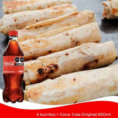 Combo Burritos + Coca Cola Original 600 Ml