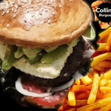 Vaquera burger con Papas