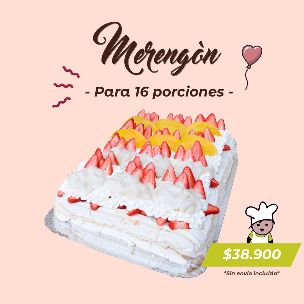 Merengon 16 porciones + medio litro helado
