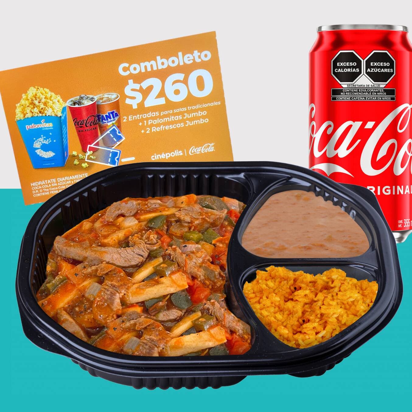Combo Coca Cola - Comida + Cupón cine