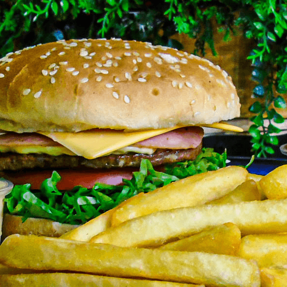 Hamburguesa Sencilla con Papas