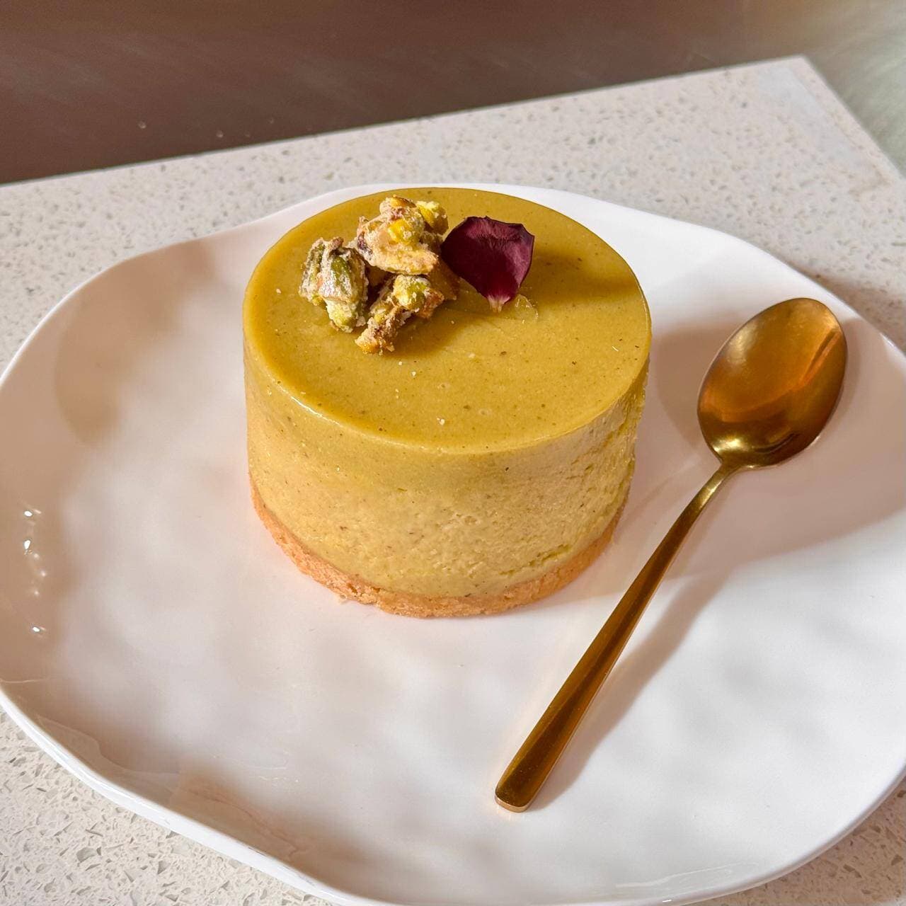 Cheesecake Horneado Individual De Pistacho