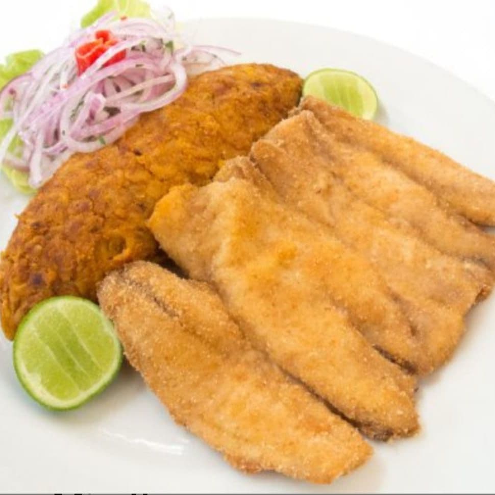 Tacu Tacu con Pescado a la Plancha