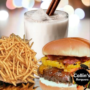 1 Litro de Horchata+Hawaiian Bbq Burger😄 mas Fran