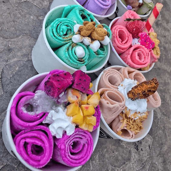 Helado En Rollo Algodon de Azucar Promo