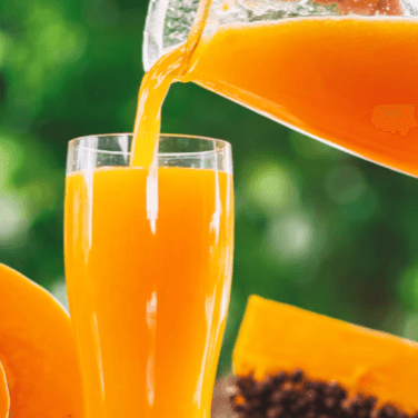 Combinación de Jugo Papaya con Durazno.