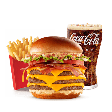 McCombo Mediano Tasty Turbo Bacon 3 Carnes