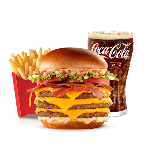 McCombo Mediano Tasty Turbo Bacon 3 Carnes