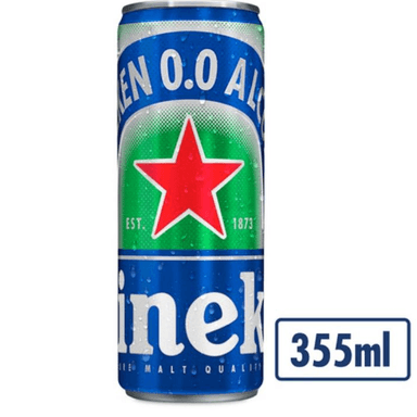 H3ineken 0.0 Lata sin Alcohol 355 ml