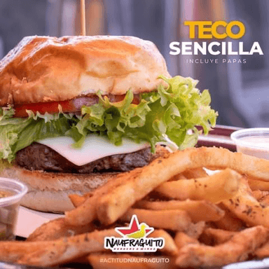 Hamburguesa Teco + Papas + Soda