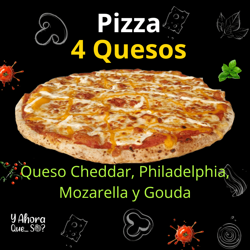 Pizza 4 Quesos Mediana 12"