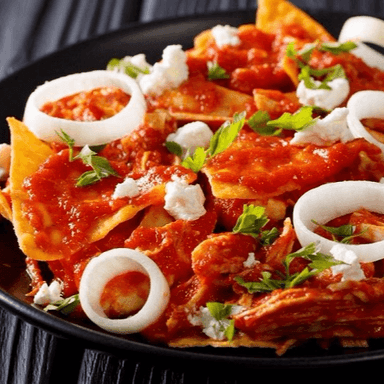 Los chilaquiles (carne al pastor)