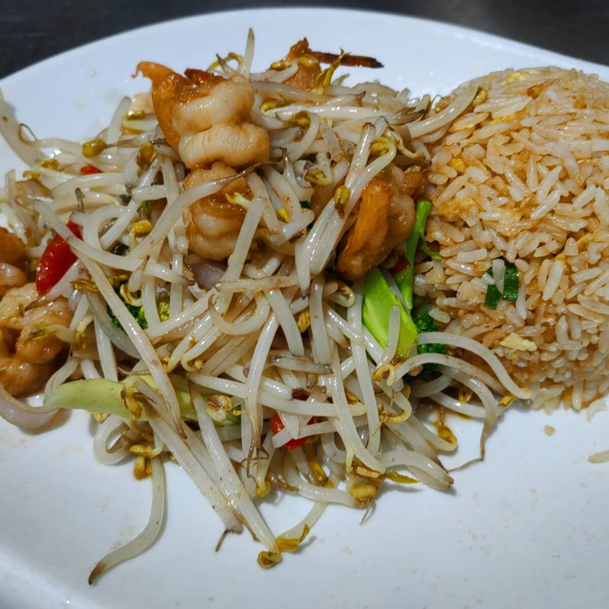 Langostino con Frejolito Menú