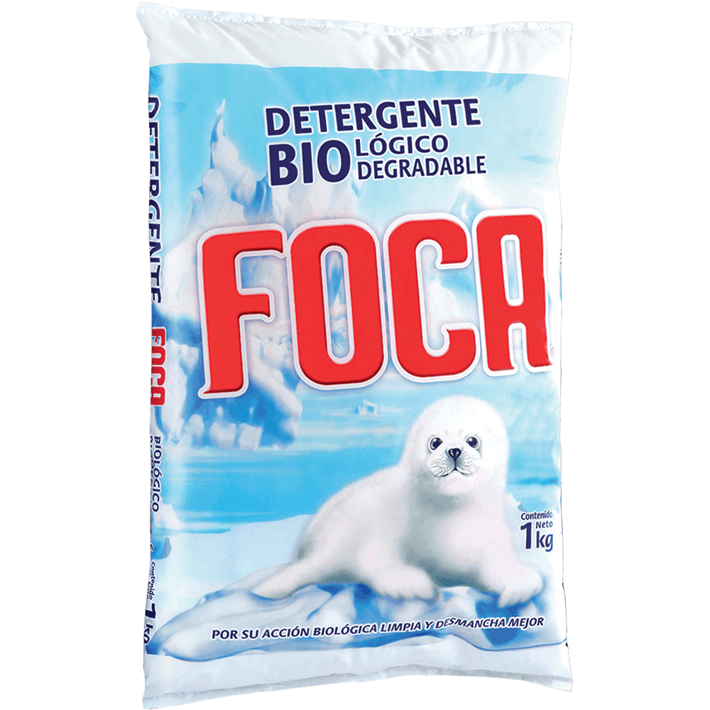 Detergente en polvo para ropa Foca 1 kg bolsa